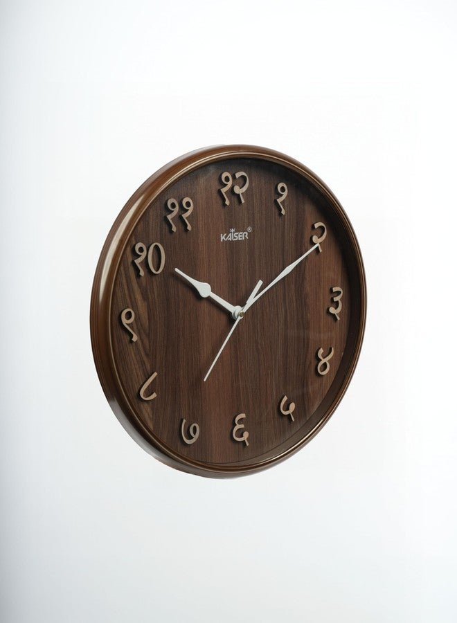 كايزر ساعة حائط كوارتز من كايزر مقاس 12 بوصة - ساعة تناظرية دائرية ذات صوت دقات ناعم لغرفة المعيشة والمكتب والمطبخ وغرفة الطعام - Image 2